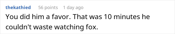 Screenshot of a comment about a boomer and plane boarding row by row, mentioning wasted time watching Fox.