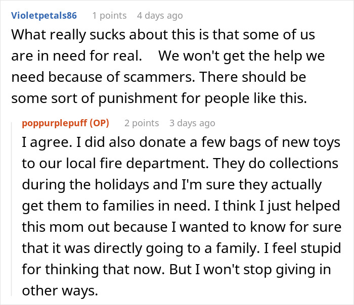 “I Feel So Stupid”: Woman Learns A Harsh Lesson After Donating To A Struggling Family On Holiday