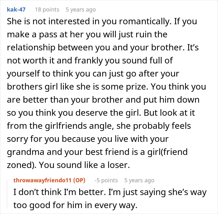 Man Thinks Brother’s Girlfriend Is Into Him, Learns The Hard Way She Isn’t: “You Need Therapy”