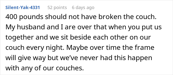 “She Actually Broke The Entire Board”: Friend’s Weight Leaves Host Couchless And Confused