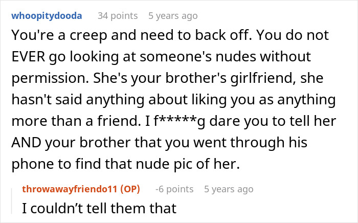 Man Thinks Brother’s Girlfriend Is Into Him, Learns The Hard Way She Isn’t: “You Need Therapy”