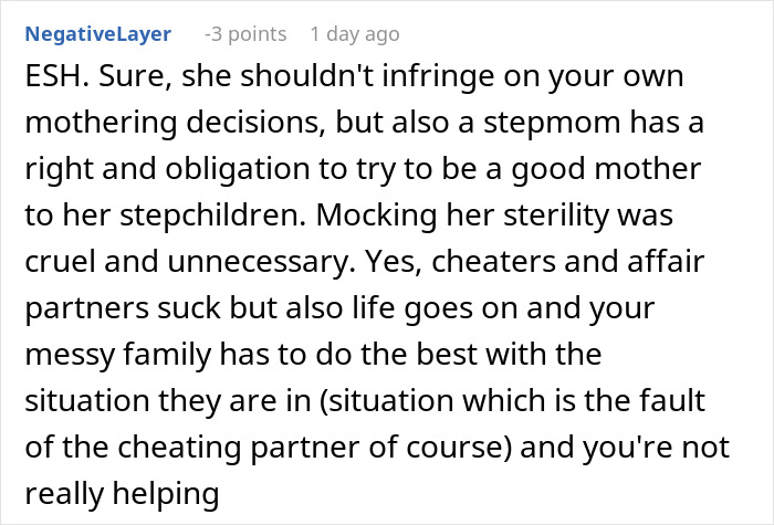 “AITA For Telling My Ex’s Sterile Affair Partner To Have Her Own Daughter?”