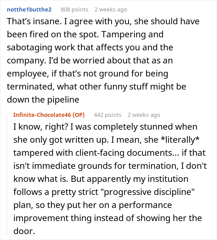 Woman Tries To Ruin Coworker’s Reputation, Ends Up Ruining Her Own Career: “Should’ve Been Fired”