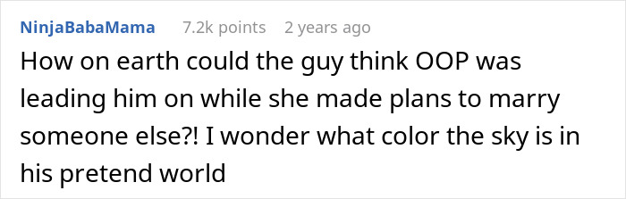 Reddit user comments on love confession and marriage plans.