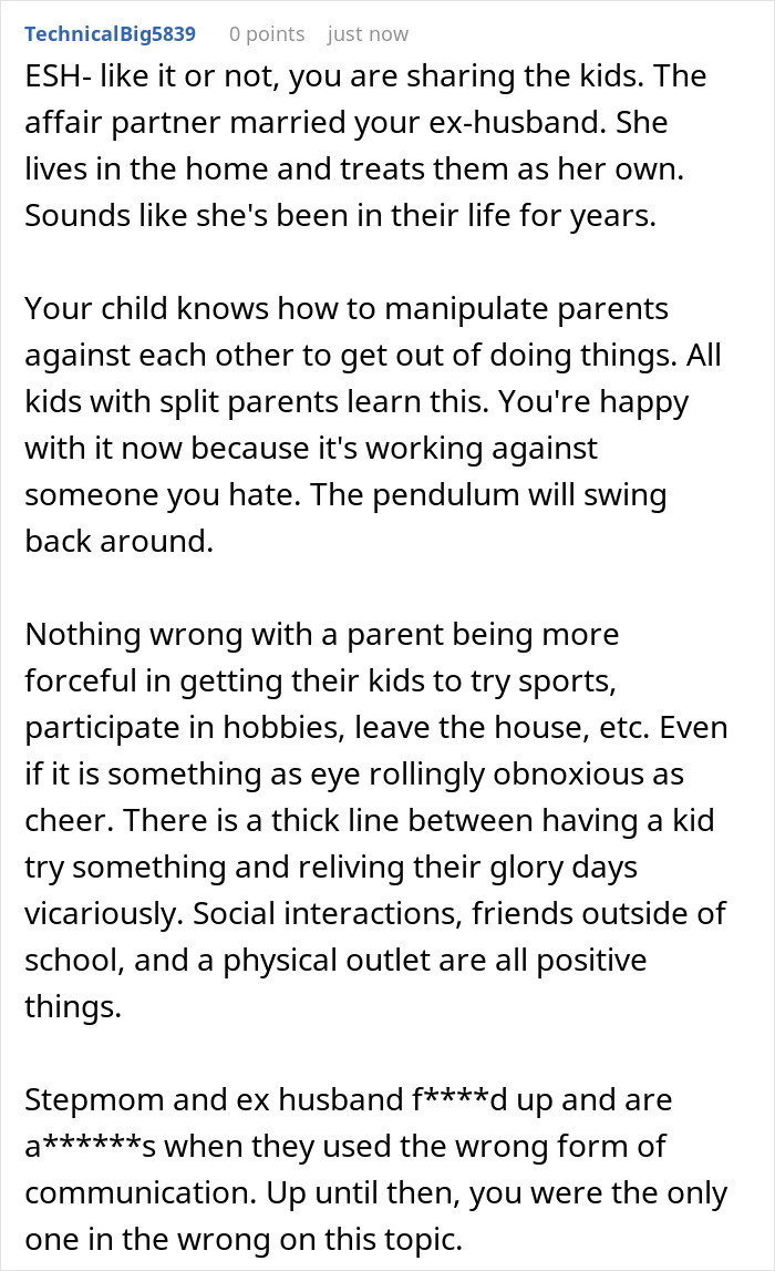 “AITA For Telling My Ex’s Sterile Affair Partner To Have Her Own Daughter?”