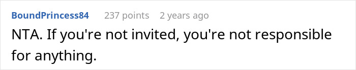 Reddit comment discussing a wedding cake canceled by an uninvited ex-BFF.