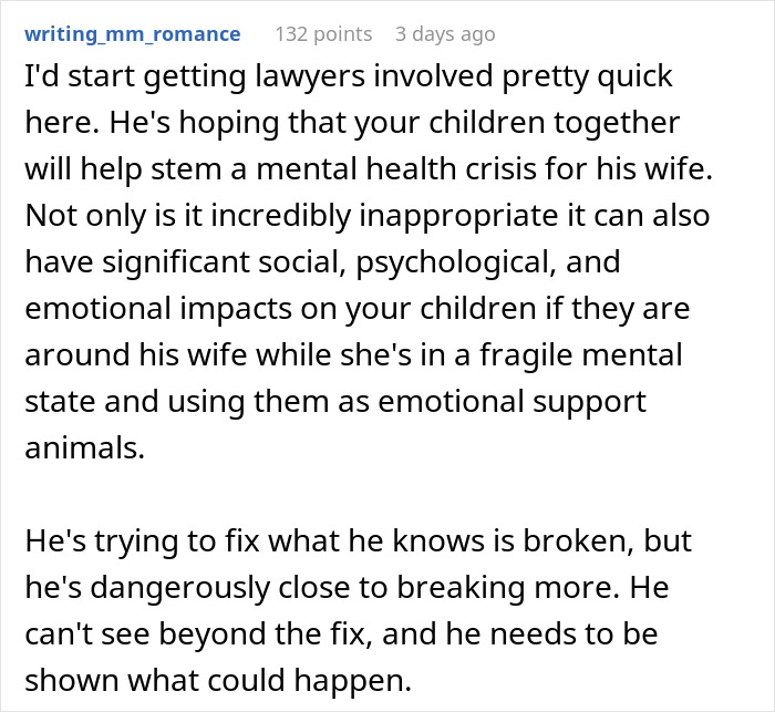 Text from a forum discussing emotional impacts on children after a miscarriage betrayal.