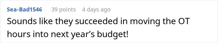 Comment on greedy managers not paying garbage collectors overtime, discussing budget issues.