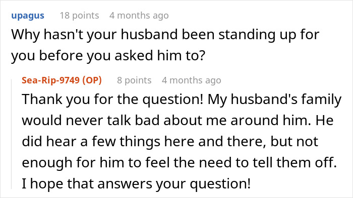 Discussion about a Canadian woman confronting her husband's family over critical comments in German.