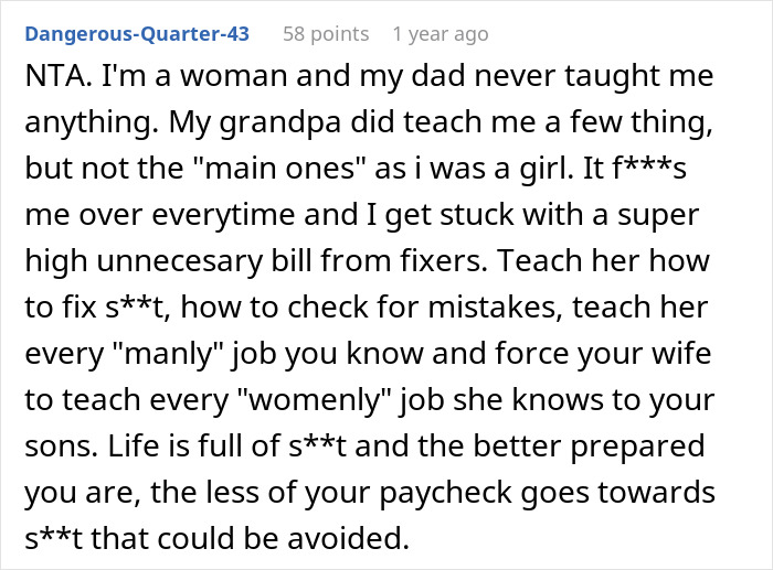 Dad’s Effort To Empower Stepdaughter Backfires, Wife Leaves Mid-Argument Over Gender Roles