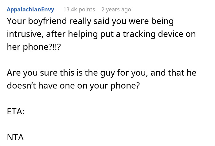 Text exchange about boyfriend's intrusiveness after tracking fiancée's phone.