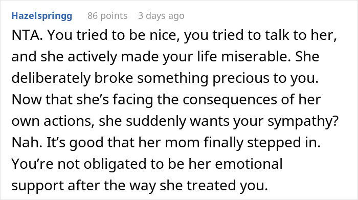 Comment on a forum discussing relationships with advice about handling emotional support challenges.