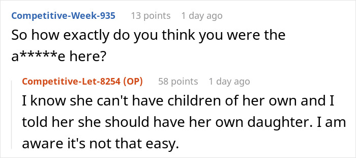 “AITA For Telling My Ex’s Sterile Affair Partner To Have Her Own Daughter?”