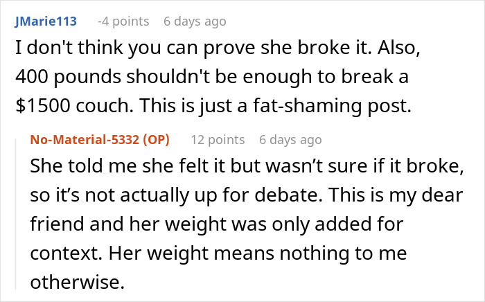 “She Actually Broke The Entire Board”: Friend’s Weight Leaves Host Couchless And Confused