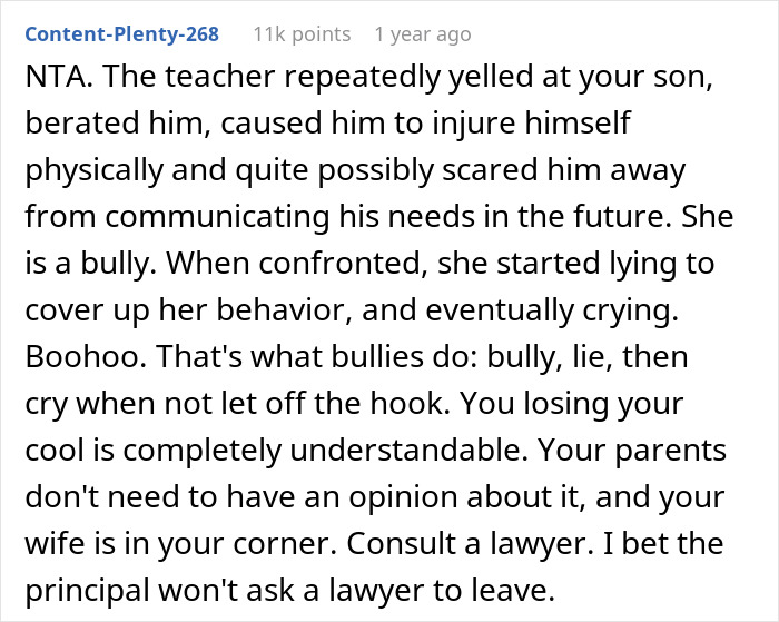 Teacher Reduced To Tears After Dad Berates Her For Ignoring His Son's Warnings That He's Unwell