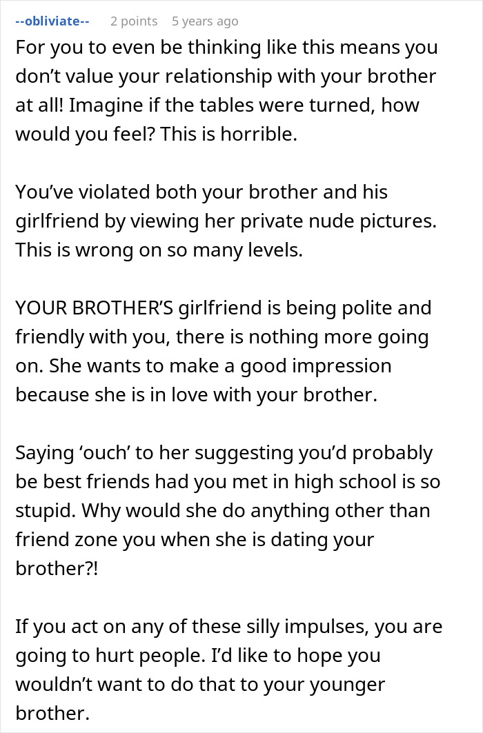 Man Thinks Brother’s Girlfriend Is Into Him, Learns The Hard Way She Isn’t: “You Need Therapy”