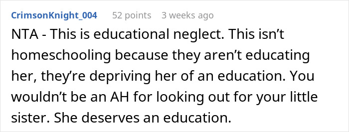 CPS Gets Involved As Woman Refuses To Let 9YO Sister Go Illiterate Over Parents’ Odd Beliefs