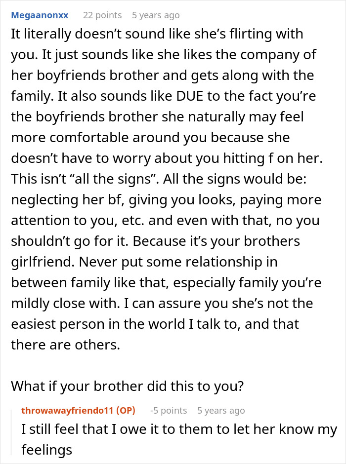 Man Thinks Brother’s Girlfriend Is Into Him, Learns The Hard Way She Isn’t: “You Need Therapy”