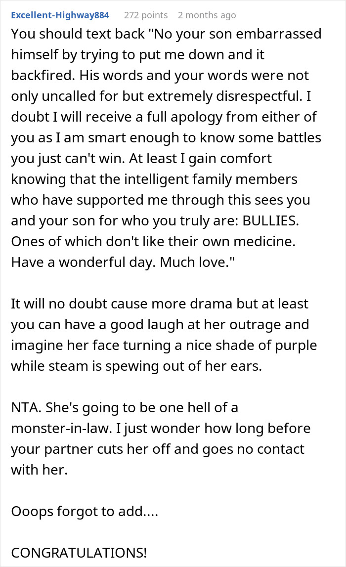 Text message criticizing family over university importance with sarcastic undertone about bullies and family drama.