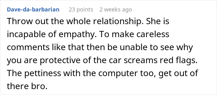 Man Sets Boundaries For His New Car After Girlfriend Totals Two Cars, Faces Backlash