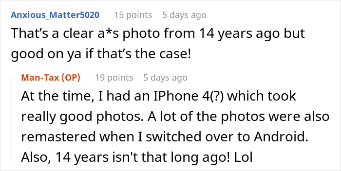 Reddit comments discussing photo quality and remastering, related to a story about a homeless man's life transformation.