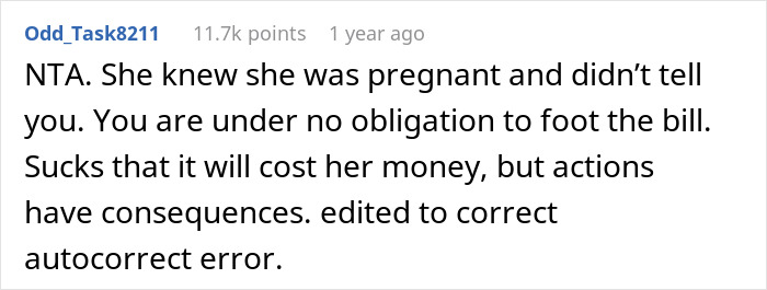 Comment discussing bridal shop owner's family feud over wedding dress cost.