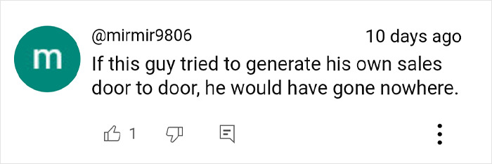 Comment questioning sales tactics related to tiny home purchasing fraud.