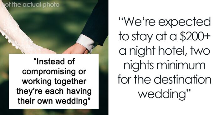 Bride And Groom Throw Separate Parties, Expect Guests To Attend And Bring Gifts For Both