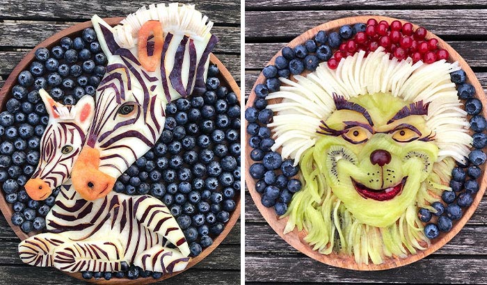 Playful And Edible Creations By Sarah Lescrauwaet-Beach Using Fruits And Vegetables (40 Pics)