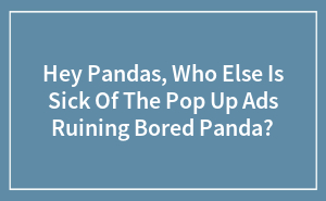 Hey Pandas, Who Else Is Sick Of The Pop Up Ads Ruining Bored Panda? (Closed)