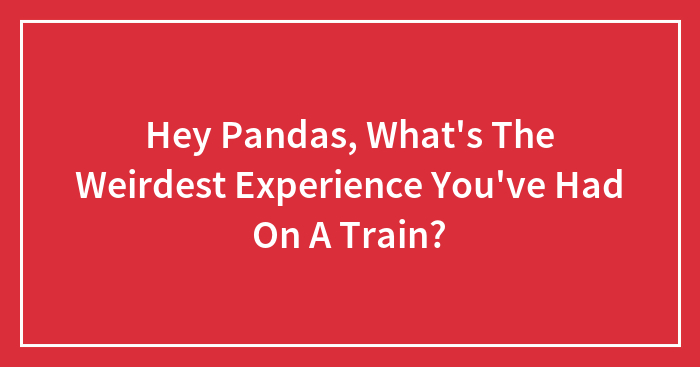 Hey Pandas, What’s The Weirdest Experience You’ve Had On A Train? (Closed)