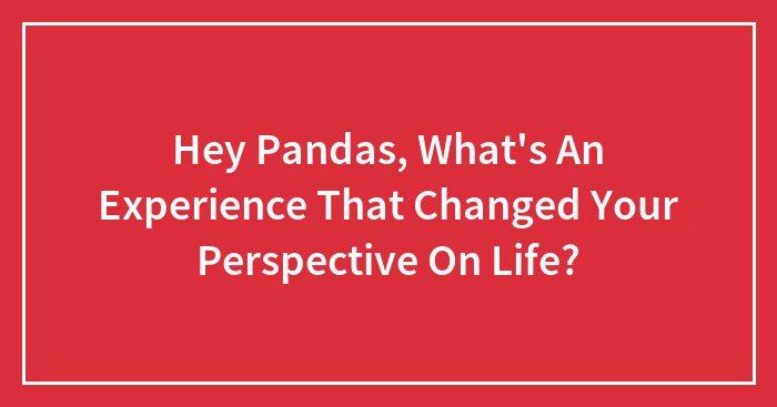 Hey Pandas, What’s An Experience That Changed Your Perspective On Life? (Closed)