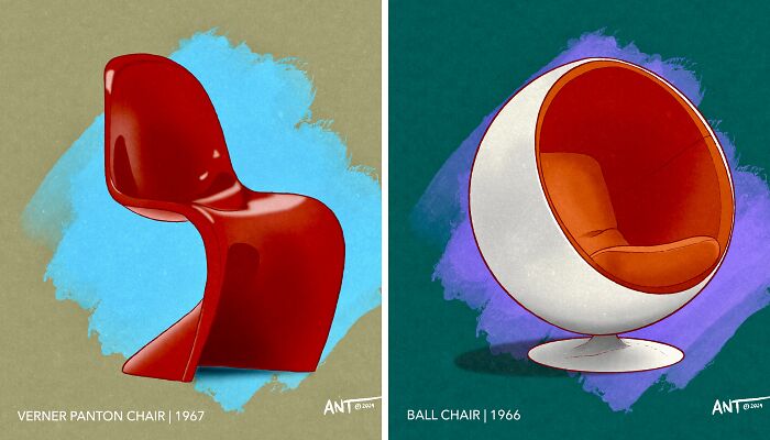 I Designed A Digital Art Series Inspired By Iconic Chairs (6 Pics)