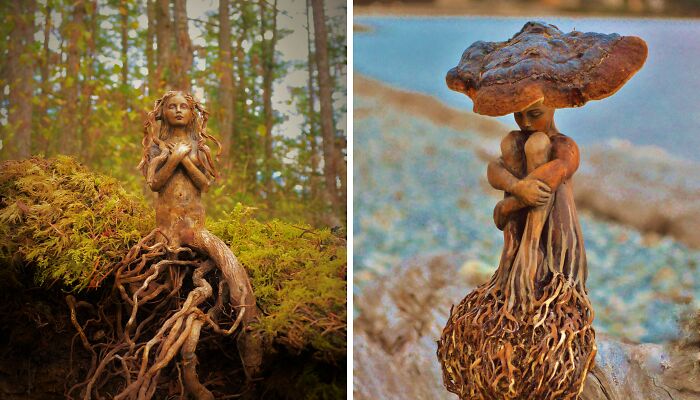 I Shape Spirit Sculptures From The Things In Nature That I Find (8 Pics)