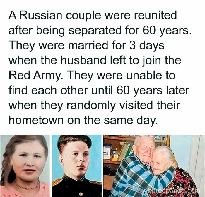 Elderly couple reunited after 60 years, embracing each other warmly, proving long-distance love always wins.