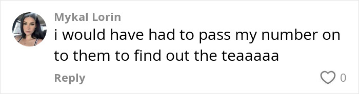 Comment with user saying they would share their number to learn more, related to a stranger's chilling note.