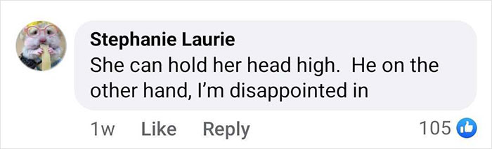 Screenshot of a comment discussing Deborra-Lee Furness with likes shown at the bottom.