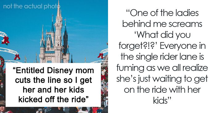 Entitled Mom Cuts In Line At Ride, Everyone Else Makes Sure She Gets Kicked Off