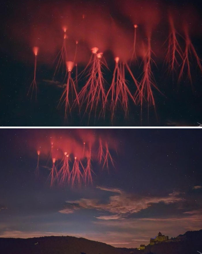 Rare Weather Phenomenon Called "Sprites"