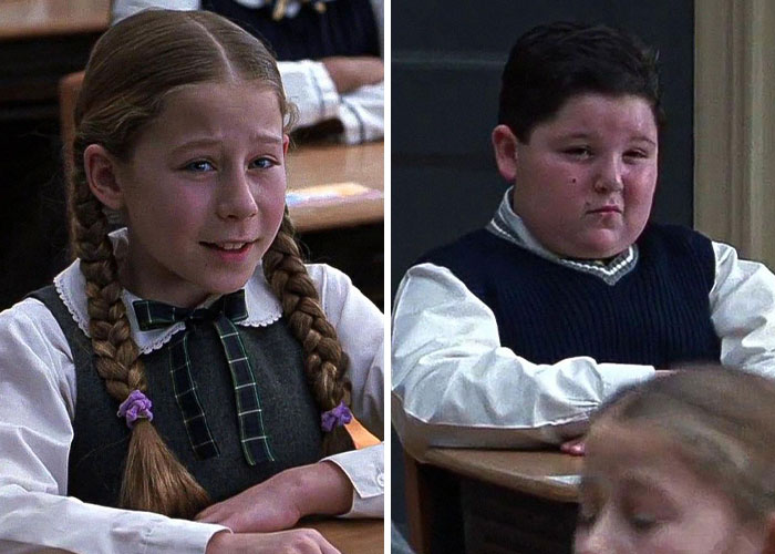 Young actors from School of Rock in classroom scene.