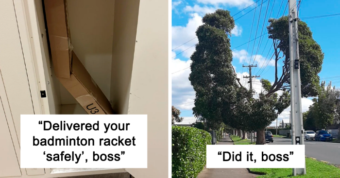 Hilarious Examples Of Workers Doing Their Job—But Just Barely