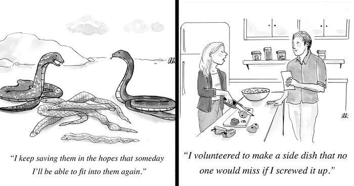 From Relatable To Absurd: 20 Witty One-Panel Comics By This New Yorker Cartoonist (New Pics)