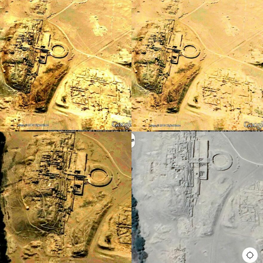 Strange ancient structures found on Google Earth viewed from different angles.