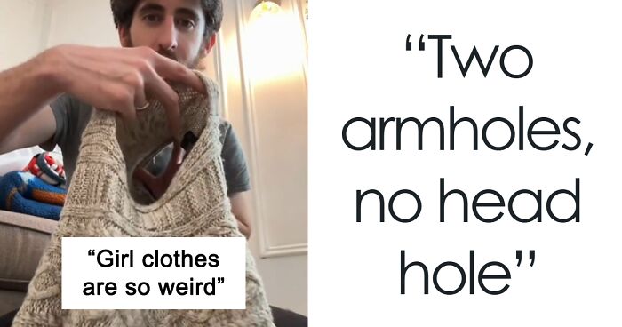 “How Do I Fold This?”: Man Goes Viral After Showing Genuine Confusion About Wife’s Neckless Shirt