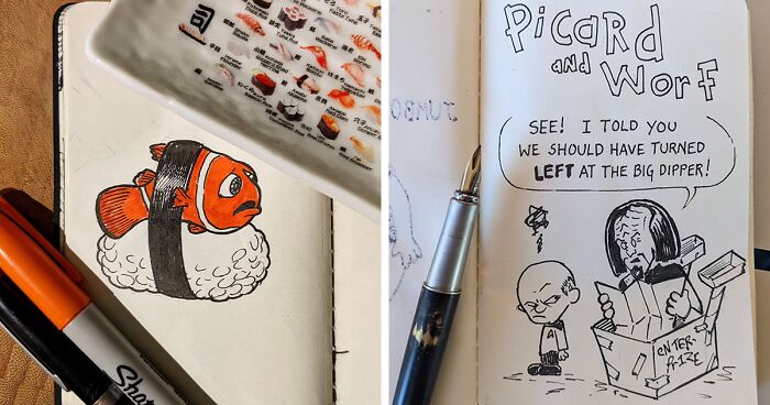 27 Drawings By Ed Harrington That Capture Our Beloved Characters With Humor