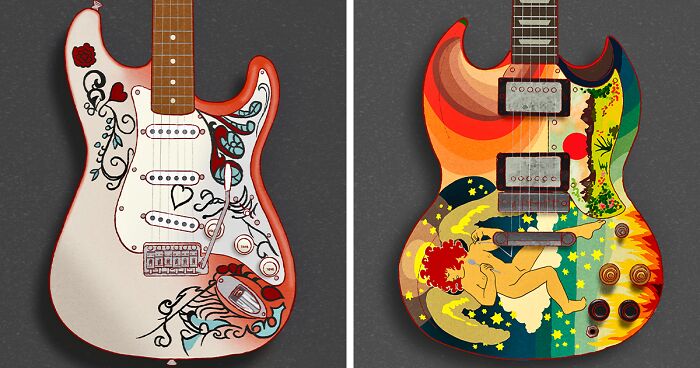 “GuitARTist”: My Artistic Tribute To 17 Legendary Guitars