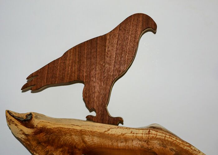 "Taking Flight": Handcrafted Artwork Made From Walnut Wood