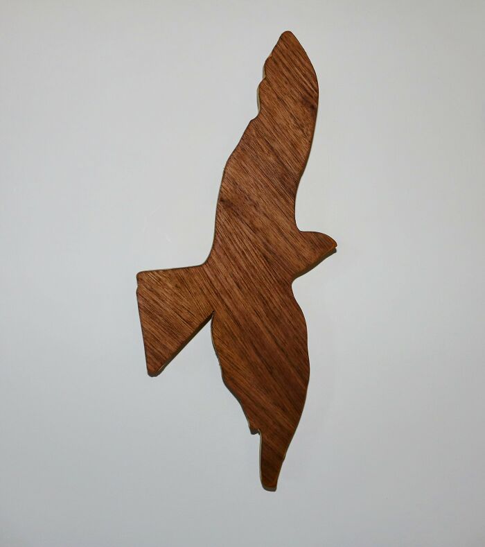 "Taking Flight": Handcrafted Artwork Made From Walnut Wood