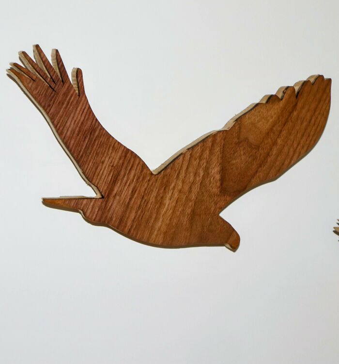 "Taking Flight": Handcrafted Artwork Made From Walnut Wood