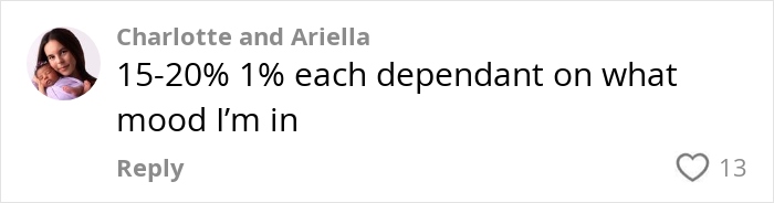 Comment by Charlotte and Ariella discussing mood-based lottery win distribution percentages.